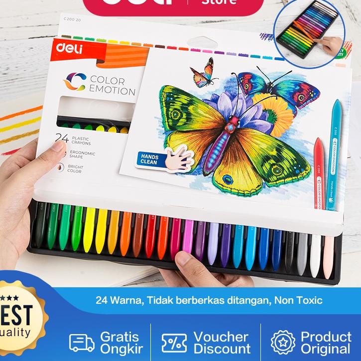 

Miliki - Deli Krayon Plastic 12/18/24 Warna Cerah Bentuk segitiga ergonomis tidak beracun EC20000