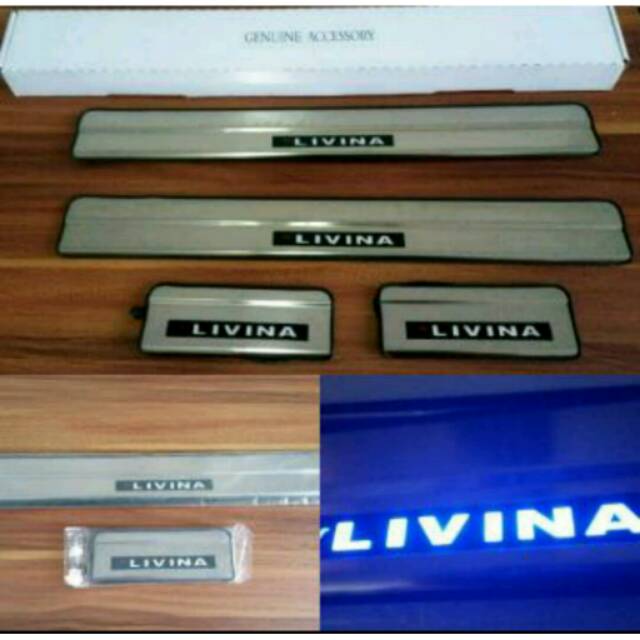 SILLPLATE PINTU SAMPING LAMPU LED MOBIL NISSAN GRAND LIVINA