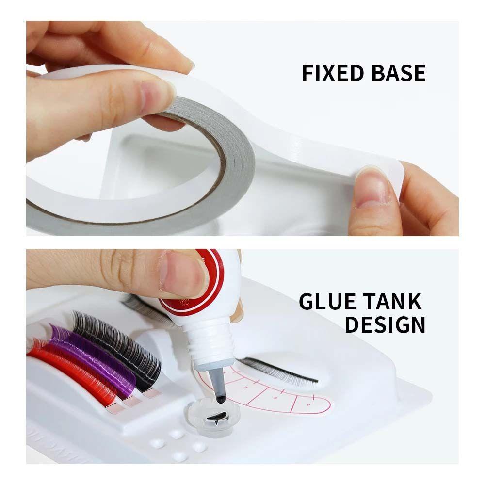 Agustina Eyelash Grafting Plate Tray Wanita Grafting Eyelashes Stand Alat Make Up Kecantikan Alas Latihan Bulu Mata