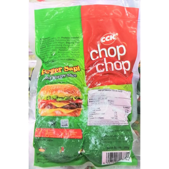 

Chop Chop Burger Sapi 280gr