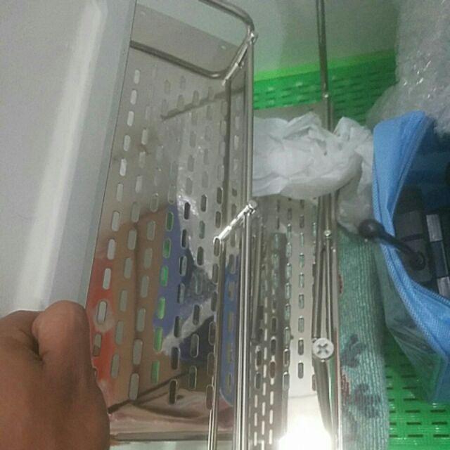 Rak Sabun Kotak Tingkat Stainless 40cm