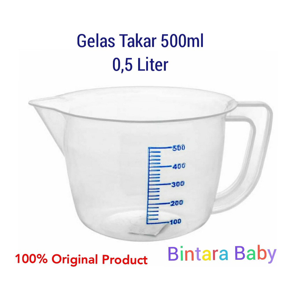 Gelas Takar 500ml 0,5L 200ml Gelas / Alat Mempersiapkan Mpasi Takaran