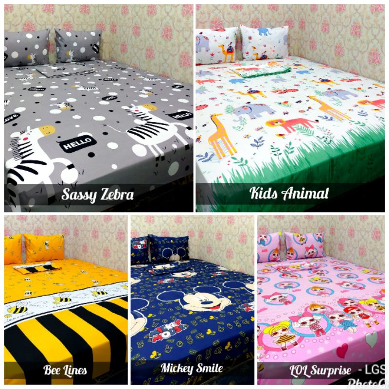 Sprei home made !! sprei homemade karakter (2sarban+2sargul)Sprei murah sprei anak