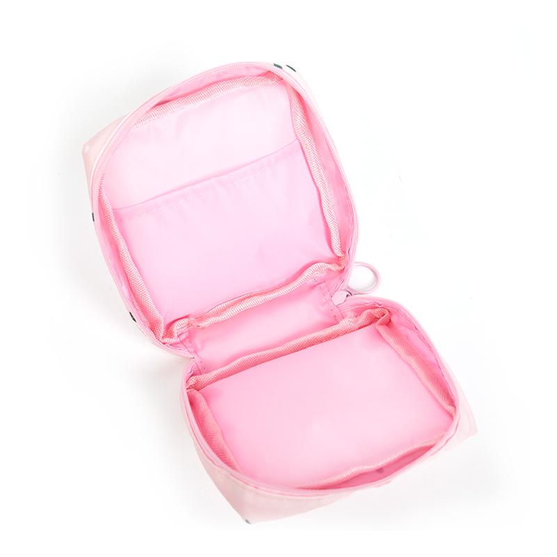 Mini Travel Cosmetic Pouch Cable Storage Organizer Tempat Make Up Motif