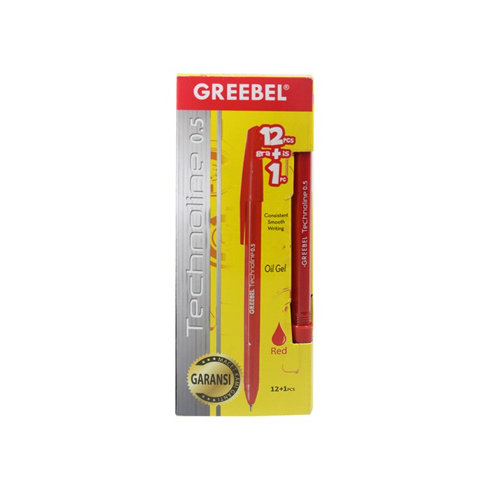 

Pulpen Pen Merah Greebel Technoline Isi 12 Pcs (Off-24)