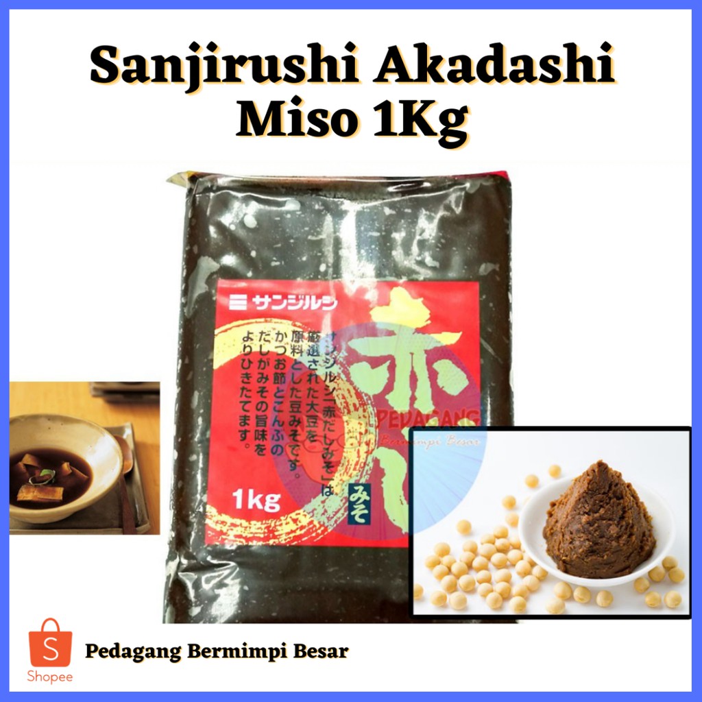 Sanjirushi Akadashi Miso 1Kg | Red Miso | Aka Miso | Miso Merah