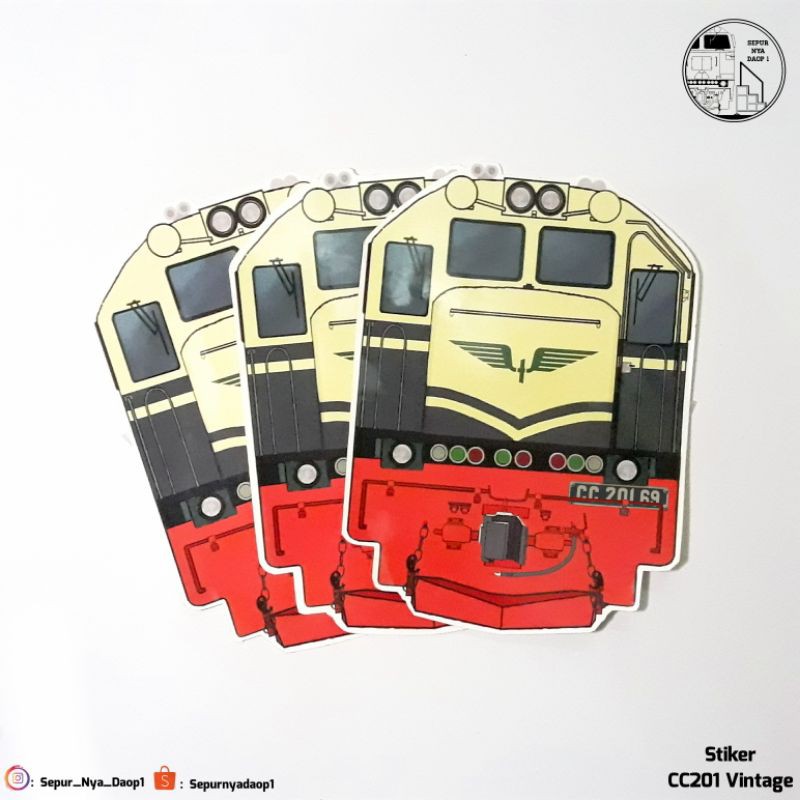 

Stiker Lokomitif CC201 Vintage