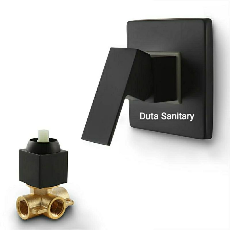 Kran Shower Tanam Panas Dingin Hitam/ Stop Kran Tanam Panas Dingin/ Stop Kran Tanam 3 Lubang Hitam