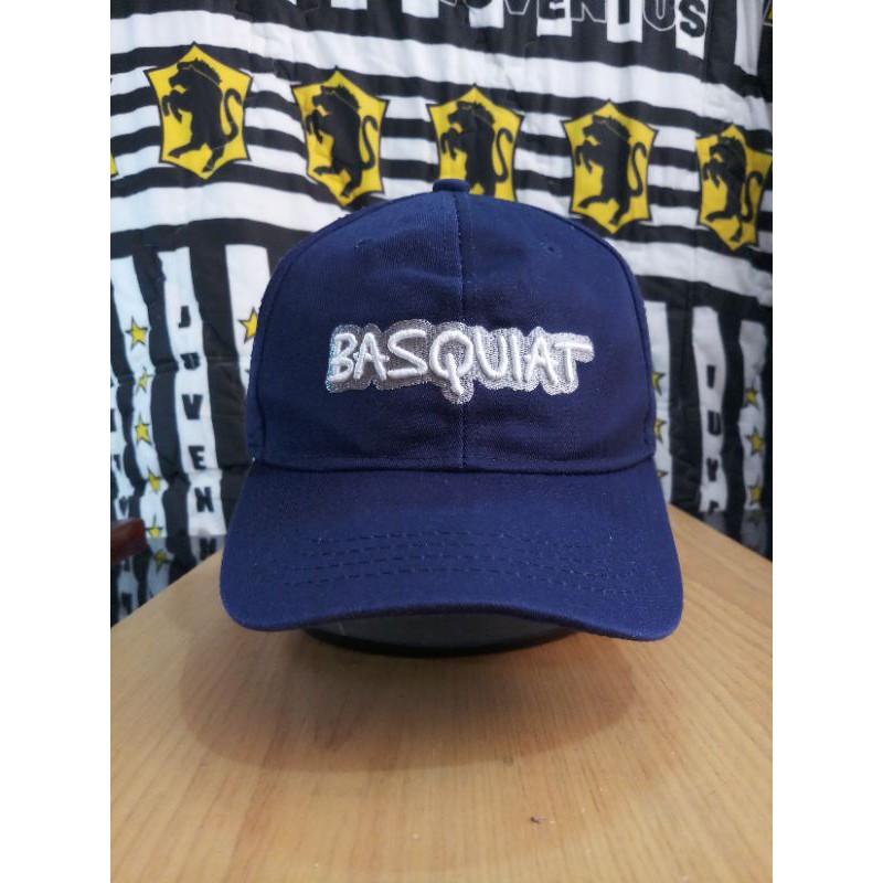 Topi baseball second JMB jean michel basquiat original with tag logo basquiat bordir