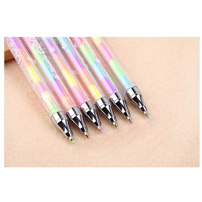 (LUCKID) 1pc Pulpen / Bolpoin / Highlighter Desain Lucu 6 Warna