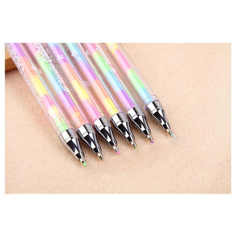 (LUCKID) 1pc Pulpen / Bolpoin / Highlighter Desain Lucu 6 Warna