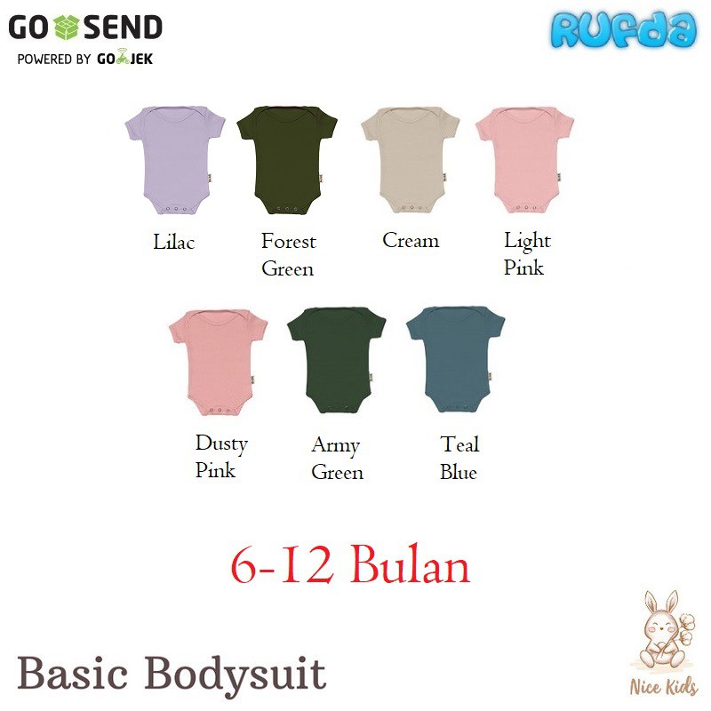 Nice Kids Bodysuit 6-12 Bulan Basic Baby Jumper Baju Kodok Bayi NiceKids