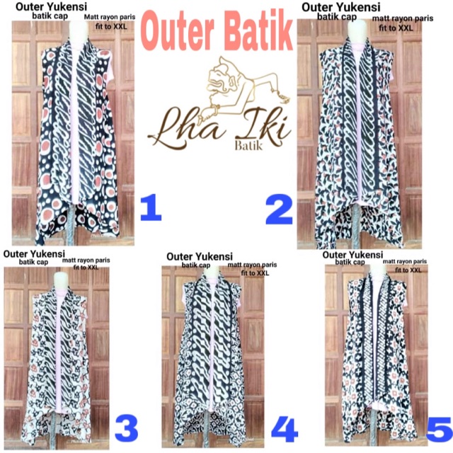 VEST ROMPI BATIK CAP OUTER OUTWEAR