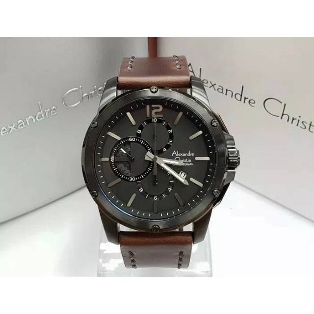 jam tangan alexandre christie ac6486 black 6486