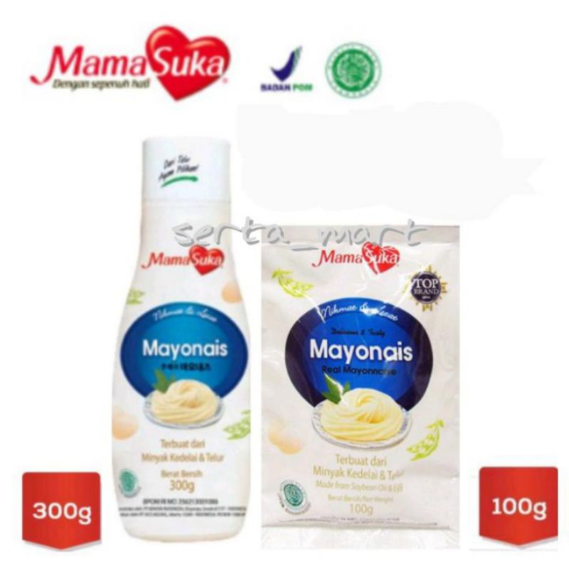 

MamaSuka Mayo / Mayonais Ori Sachet 100gr / Mama Suka Mayonaise Botol 300gr