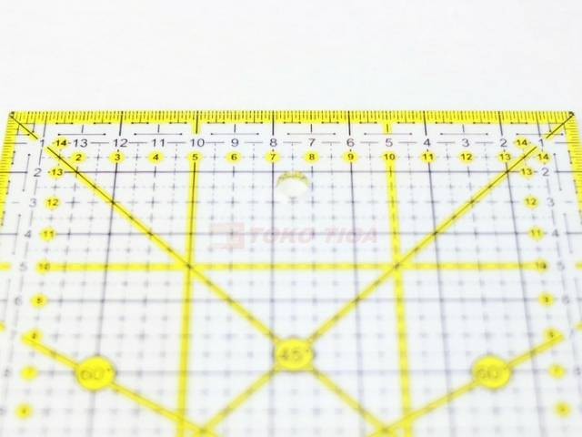 Penggaris Jahit - Quilting Ruler AC 15 - Penggaris Pola - Penggaris Bahan 15 x 15 CM