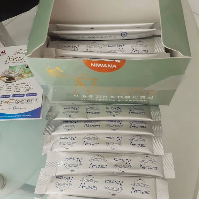 Niwana SOD Suplemen Antioksidan Tinggi Untuk Penyakit Degeneratif Obat Lupus Diabetes Kanker Automium Tumor Original KK Indonesia