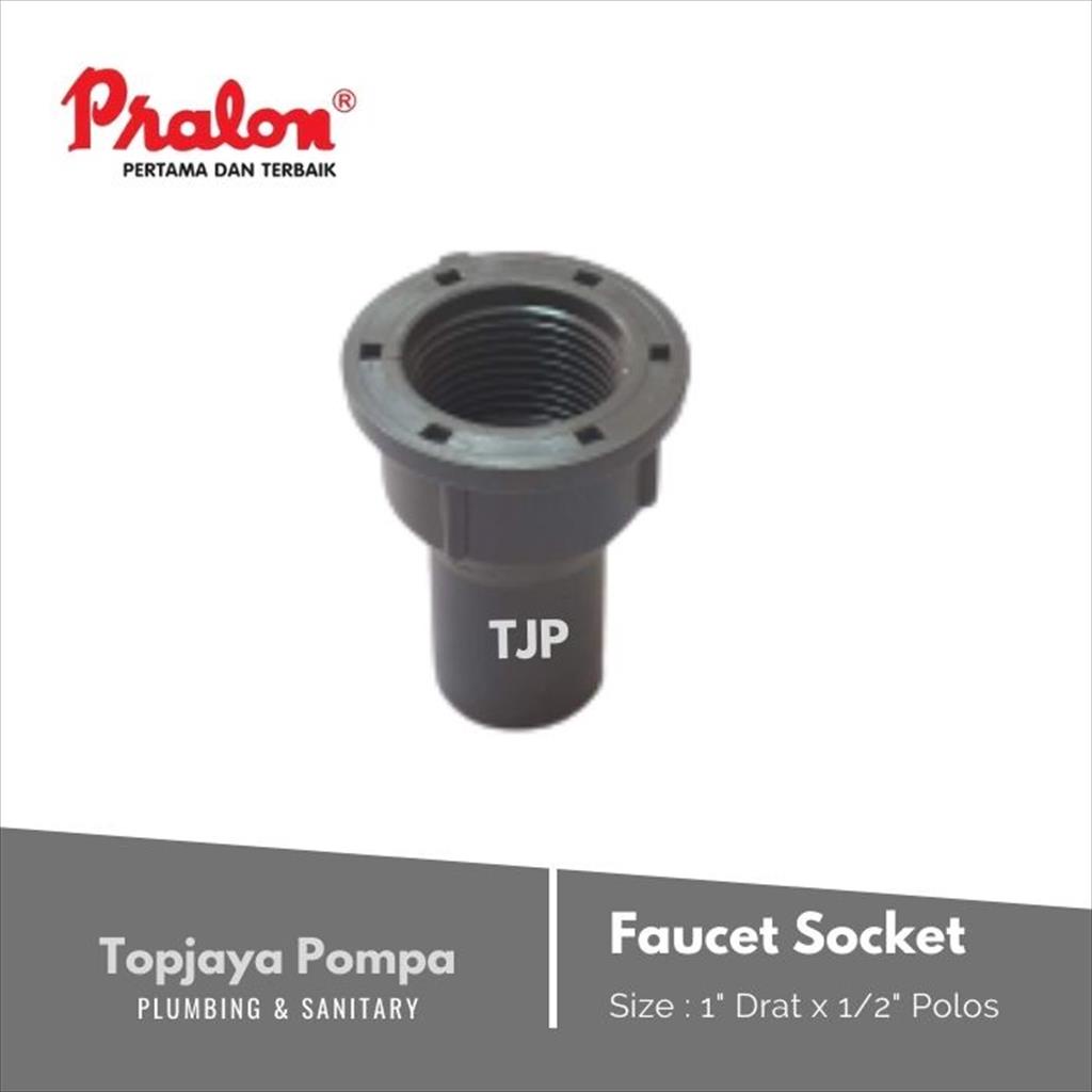 FAUCET SOCKET PVC AW PRALON  1 x 1/2&quot; ABU