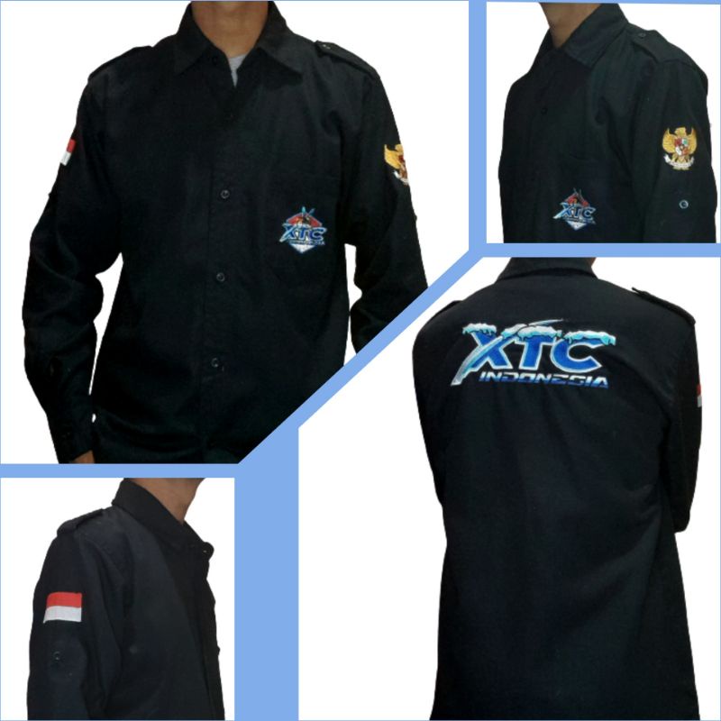 Kemeja XTC Original Lengan Panjang Hitam XTC Indonesia Bandung