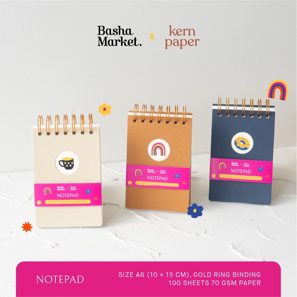 

Kern Paper x Basha Market - Over The Rainbow Notepad