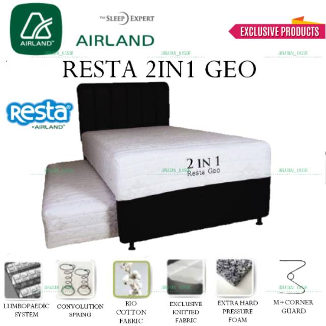 Springbed Airland Resta 2 IN 1 GEO 100×200 ( Invoice )