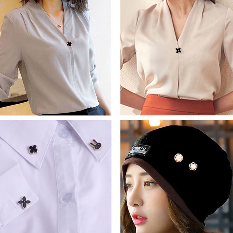 5 / 10 PCS Bros Pin Wanita Model Invisible Tanpa Kancing Dapat Dilepas Untuk Pakaian / Sweater Bros Mini Pin Baju Pin Hijab Model Terbaru Berbagai Bentuk isi 10 pcs