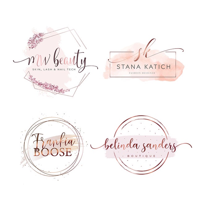 JASA BIKIN DESAIN LOGO OLSHOP ROSE GOLD 1 MEWAH BISNIS KEKINIAN