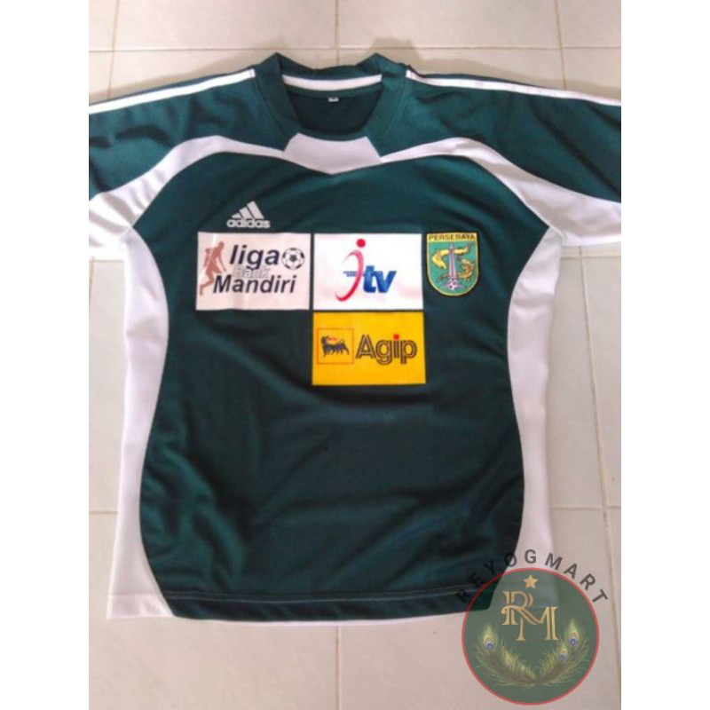 JERSEY PERSEBAYA JUARA 2004 AGIP LIGA BANK MANDIRI HOME RETRO LOKAL