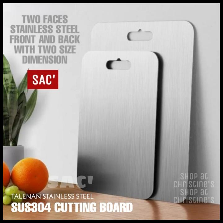 Este Cutting Board Full Stainless 304 Talenan 2 Sisi Papan Potong