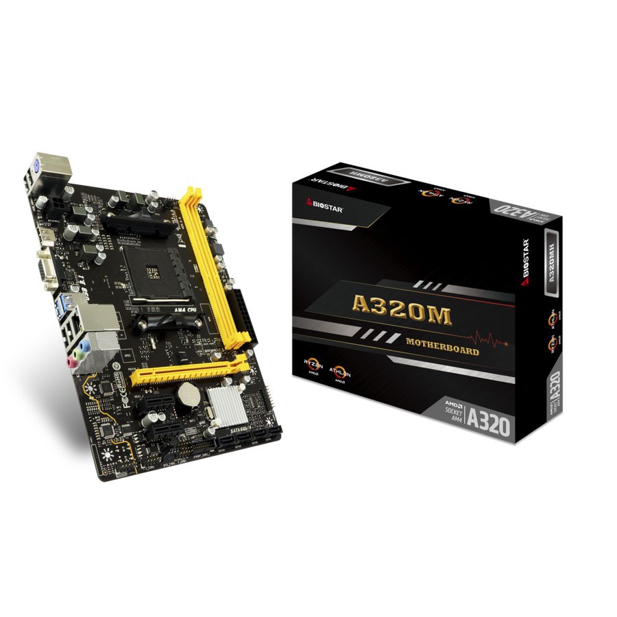 MOTHERBOARD A320M BIOSTAR DDR4 SOCKET AM4 SUPPORT AMD RYZEN