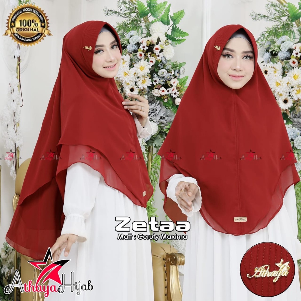 Jilbab jumbo khimar babydolls hijab syar'i original by athaya