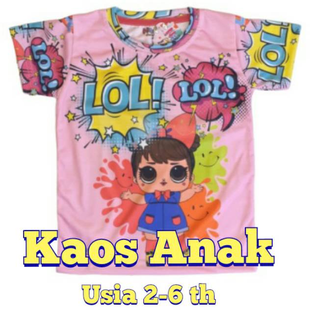 Kaos Anak 2-6 th (Pilih Motif Cowok/cewek)