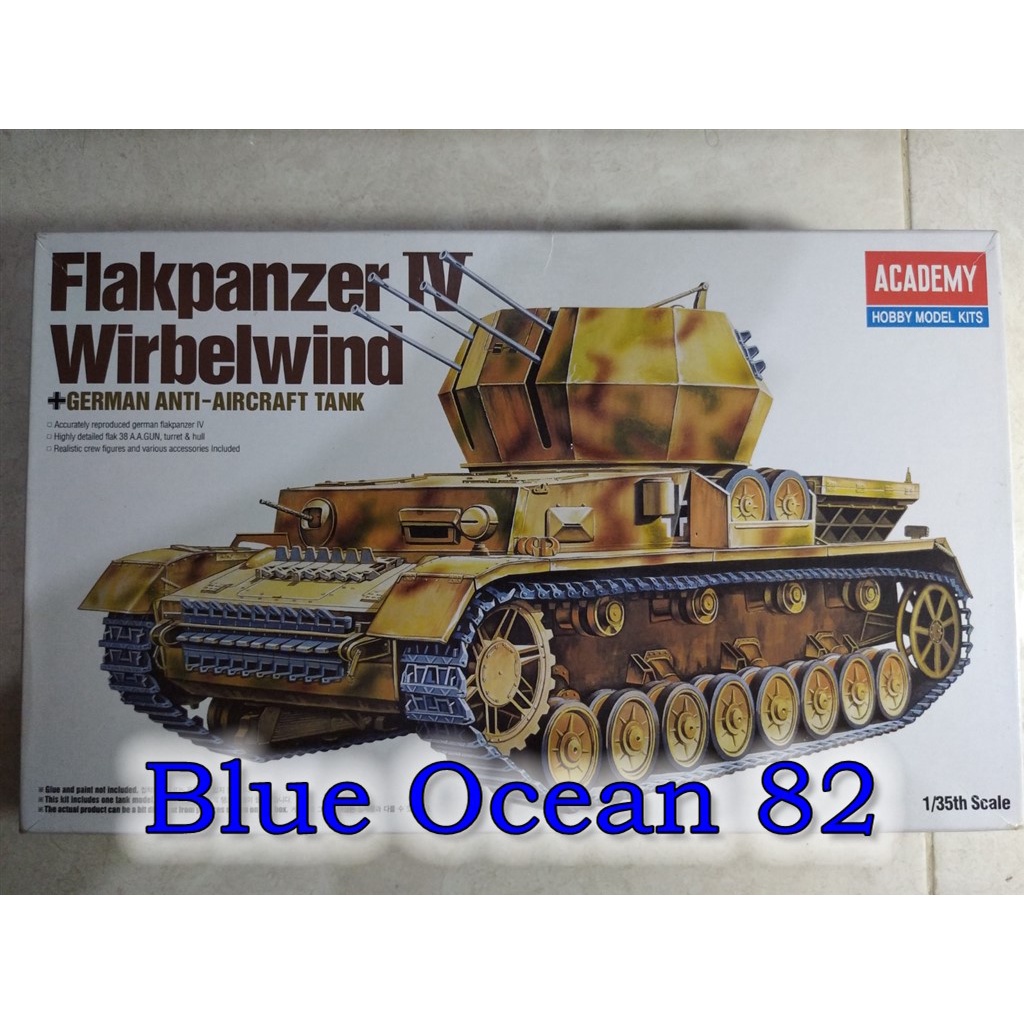 Academy 1/35 – German Flakpanzer IV Wirbelwind - Anti-Aircraft Tank  - Model Kit Academy 13236