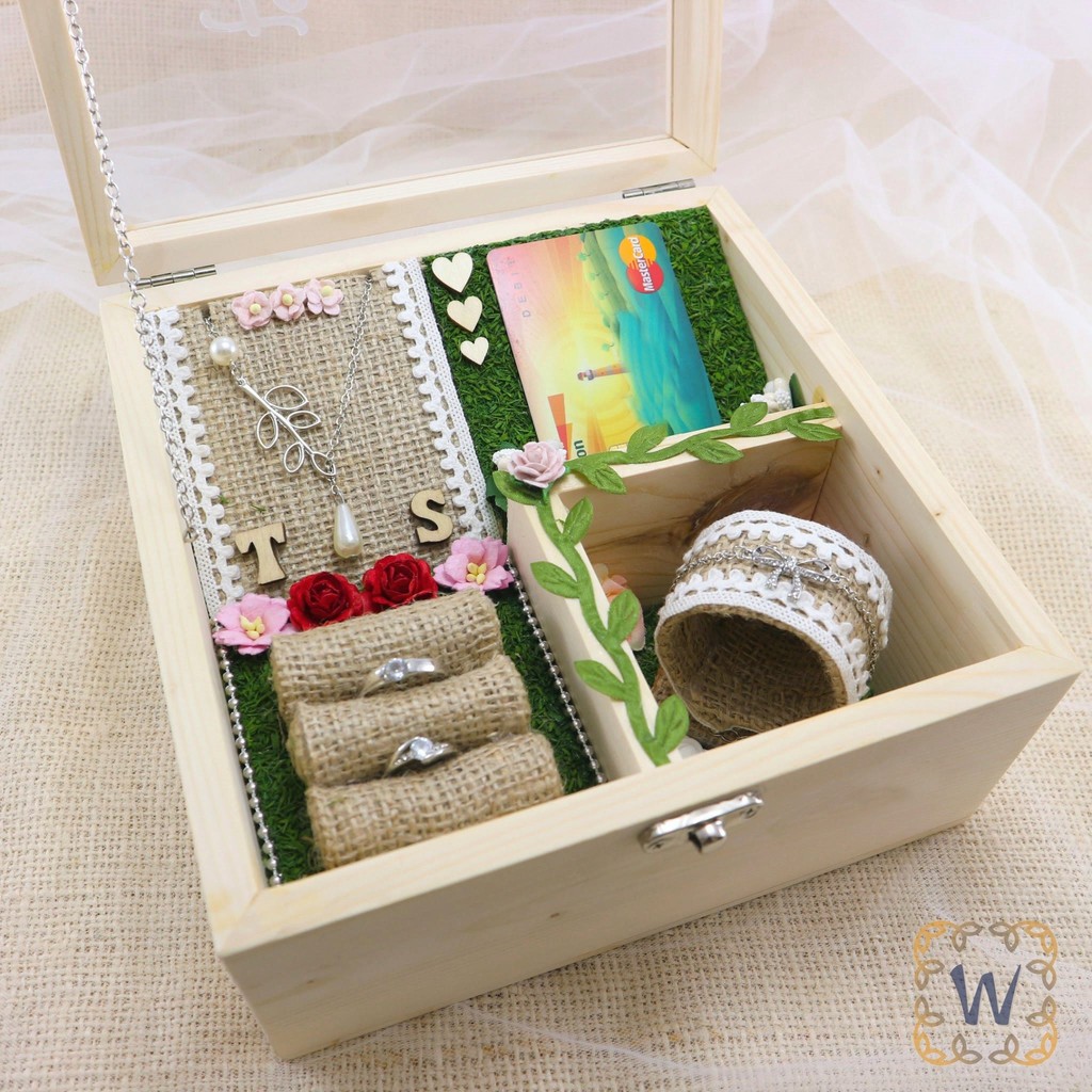 KOTAK PERHIASAN SESERAHAN SET KOTAK PERHIASAN RUSTIC 1 SET KOTAK LM ANTAM KOTAK EMAS ANTAM BOX LM