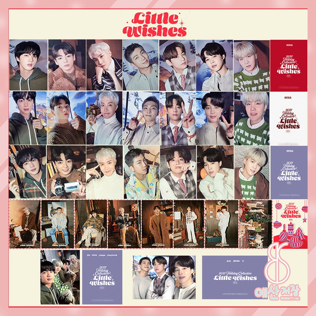 [BS] BISA COD 7pcs &amp; 8pcs Photo Card BTS KPOP Kartu Foto Merch Lomo Card Little Wishes - KP975