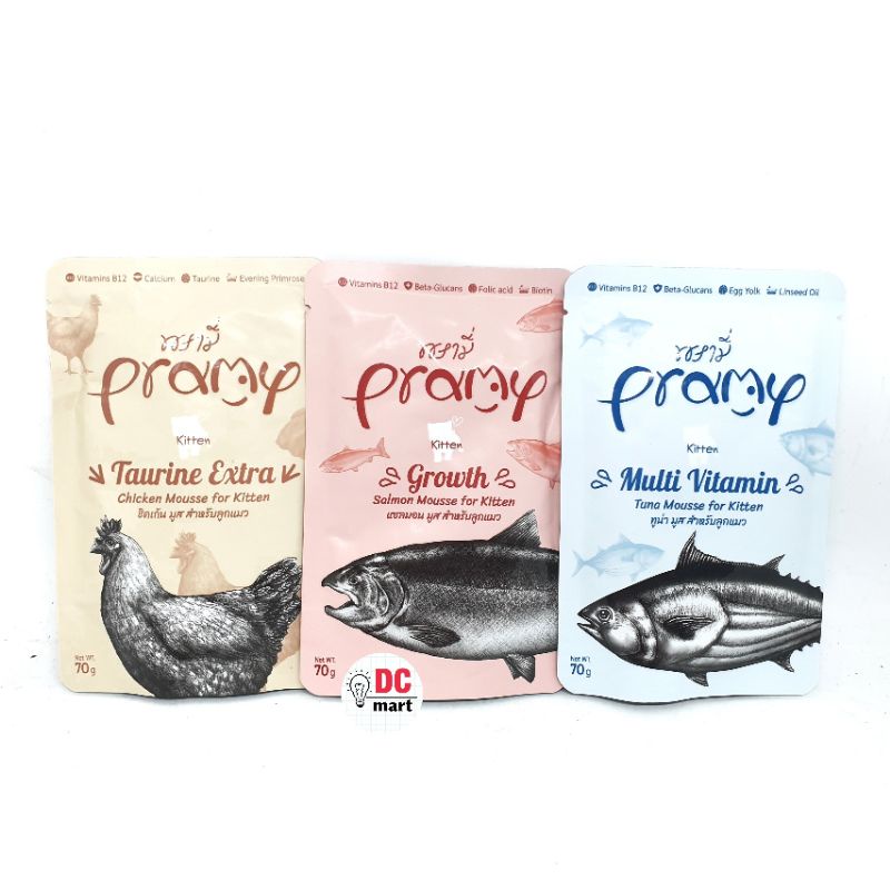 PRAMY CAT POUCH 80 Gram / Makanan Cair Kucing Sachet