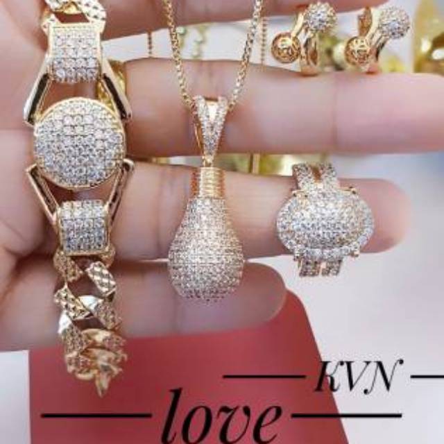 Xuping set perhiasan lapis emas 24k 0719