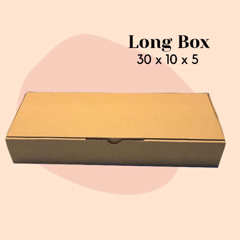 

LONG BOX // KARDUS DIE CUT KARTON COKLAT PACKAGING 30x10x5 // DUS KEMASAN MURAH