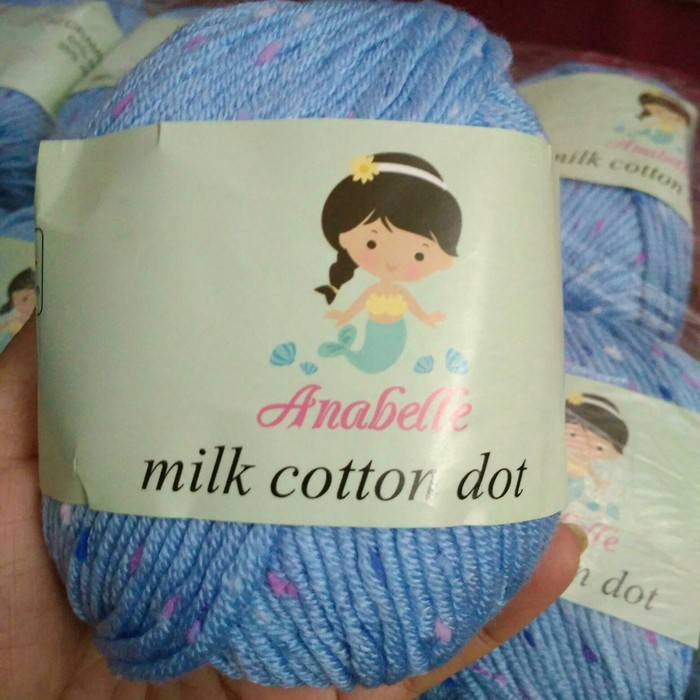

ANABELLE MILK COTTON DOT-BLUE1 50GRAM