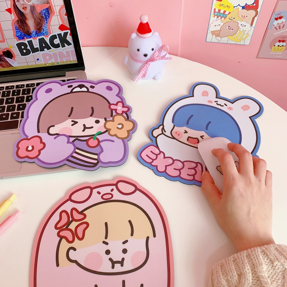 Mousepad Korean Lucu Karakter Alas Mouse untuk Komputer Mousepad Laptop