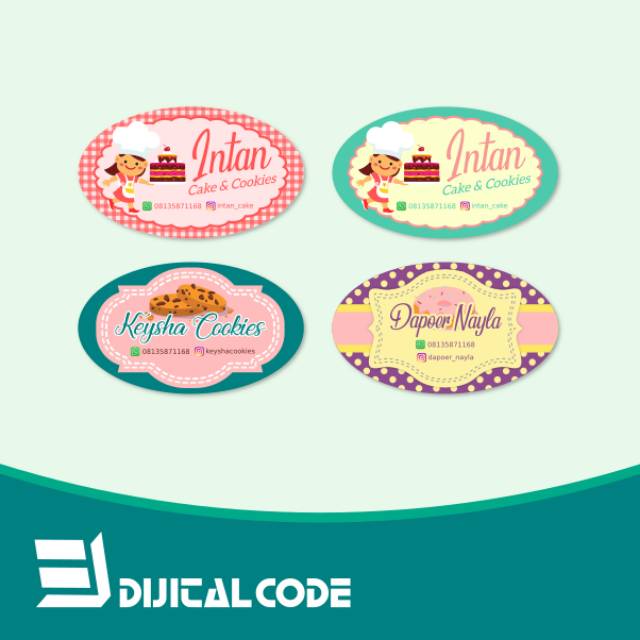 

Stiker Label Untuk Kemasan Kue Toples Bungkus Kue