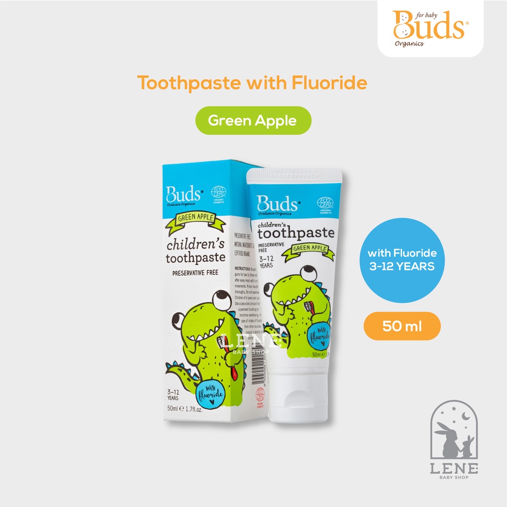 Buds Organics Toothpaste With Fluoride (3-12y) 50ml