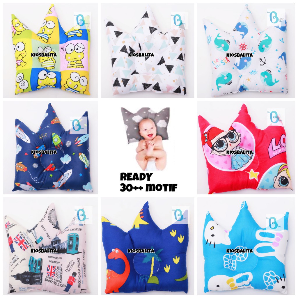 BANTAL PEYANG / BANTAL TIDUR BAYI / CROWN PILLOW / BABY PILLOW