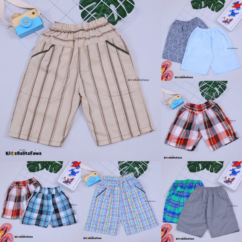 Celana Hawai uk 4-6 Tahun / Clana Pendek Anak Laki Main Harian Pants Kids Balita Cowok Rumahan Adem