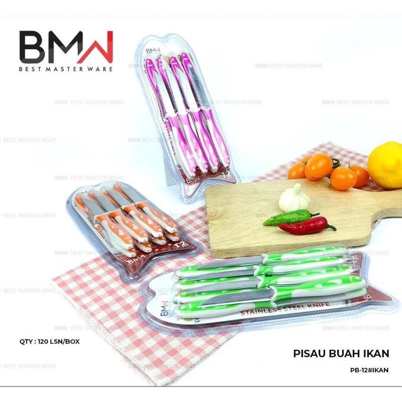 PISAU SET MINI 12PCS I PISAU SET BUAH IKAN 1 LUSIN