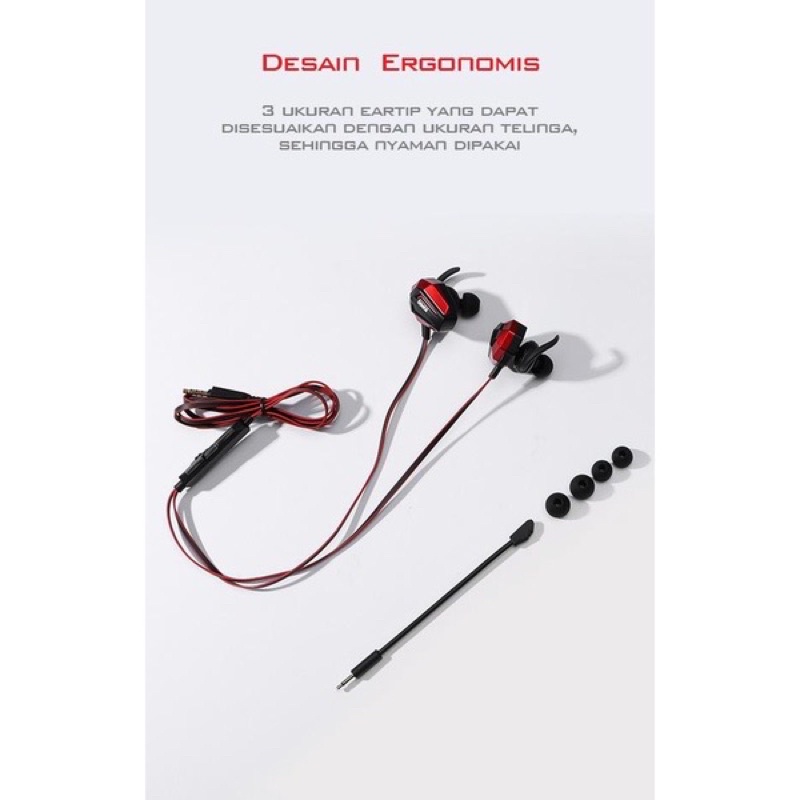 Ready Stok Earphone Headset In-Ear Gaming Earphone Gamen GE100/GE100