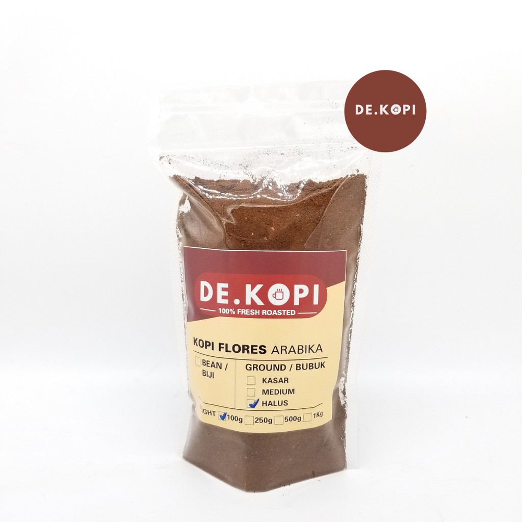 

Kopi Bubuk Arabika Flores Bajawa 100 Gram Roasted Fresh Wangi Semerbak Jamin Original Taste