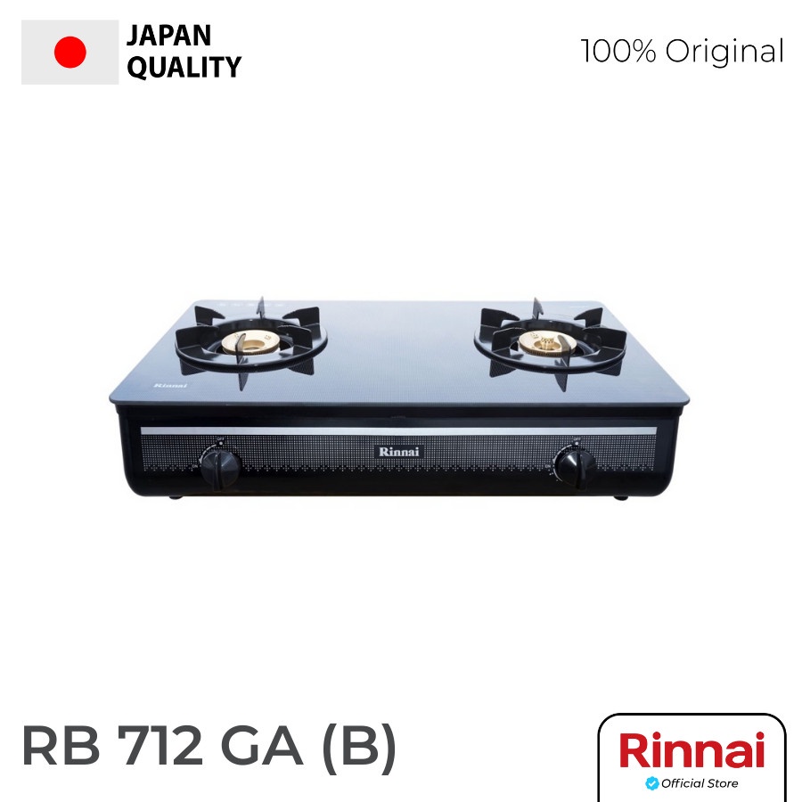 Rinnai RI712GA – Kompor Gas 2 Tungku RI712GAB / RI712GAW