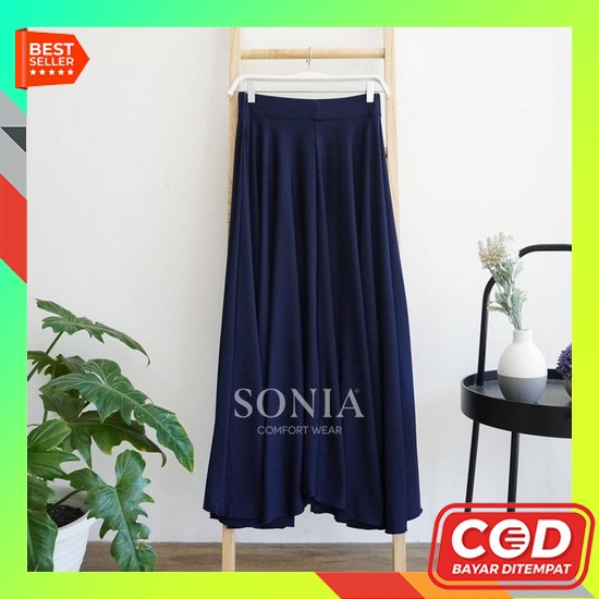 Rok Panjang Rempel Depan Belakang Motif Kotak / Rok Kotak Kotak Skirt  Rok Panjang Sonia / Rok Mus