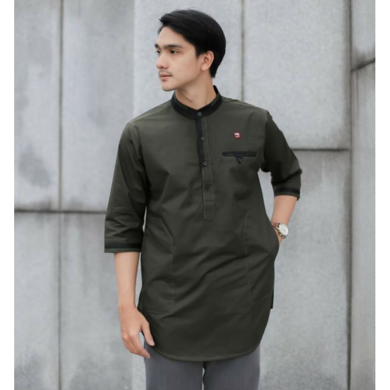 Koko Kurta Army Lengan 3/4